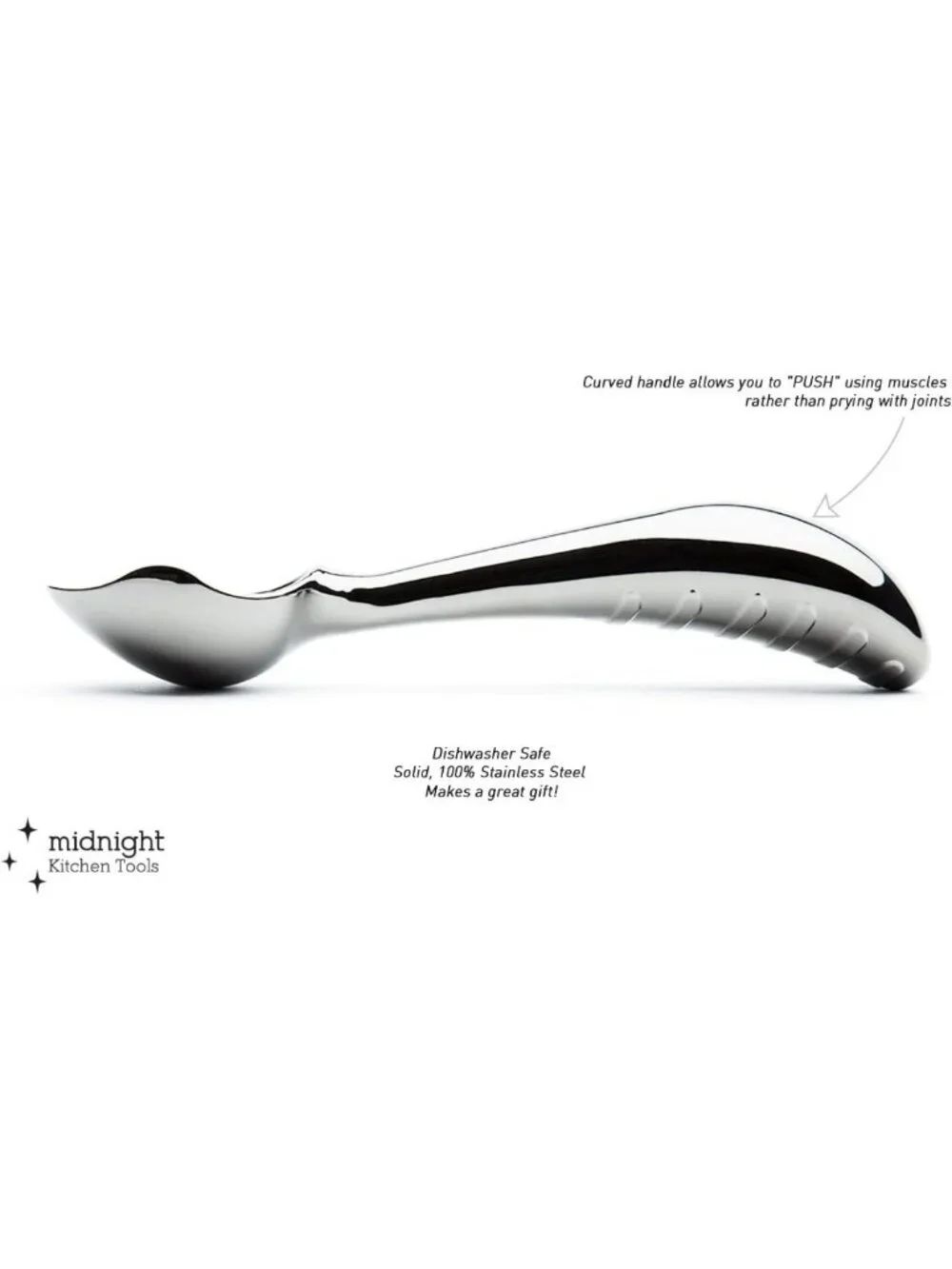 Ergonomic Stainless Steel Ice Cream Scoop | Heavy-Duty, Easy-to-Use